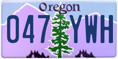 OR license plate 047YWH