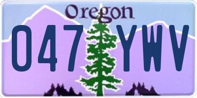 OR license plate 047YWV