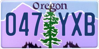 OR license plate 047YXB