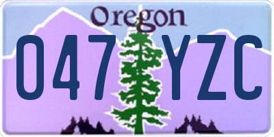 OR license plate 047YZC