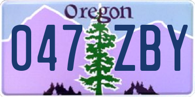 OR license plate 047ZBY