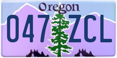 OR license plate 047ZCL