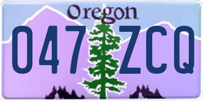 OR license plate 047ZCQ
