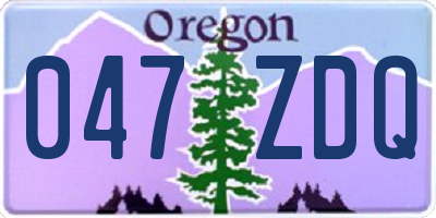 OR license plate 047ZDQ