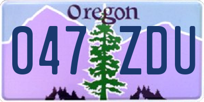 OR license plate 047ZDU