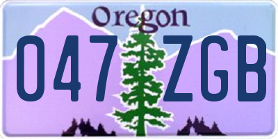 OR license plate 047ZGB