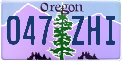 OR license plate 047ZHI