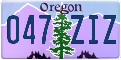 OR license plate 047ZIZ