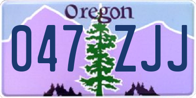 OR license plate 047ZJJ
