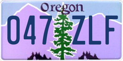 OR license plate 047ZLF