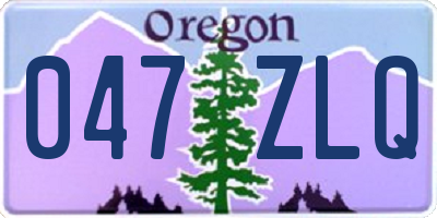 OR license plate 047ZLQ
