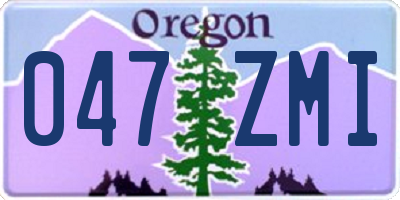 OR license plate 047ZMI