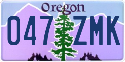 OR license plate 047ZMK