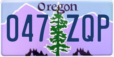 OR license plate 047ZQP