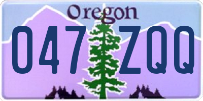 OR license plate 047ZQQ