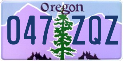 OR license plate 047ZQZ