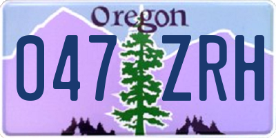OR license plate 047ZRH