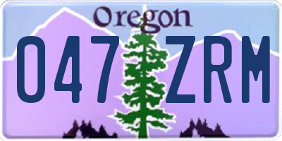 OR license plate 047ZRM