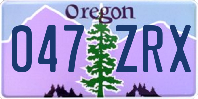 OR license plate 047ZRX