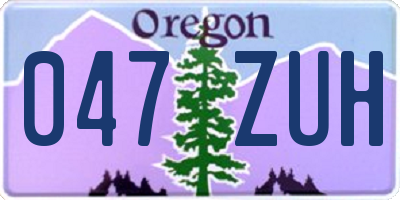 OR license plate 047ZUH