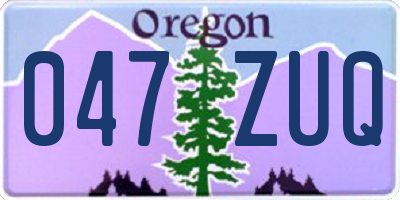 OR license plate 047ZUQ