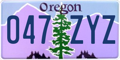 OR license plate 047ZYZ