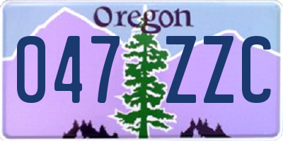OR license plate 047ZZC