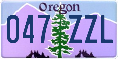 OR license plate 047ZZL