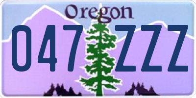 OR license plate 047ZZZ