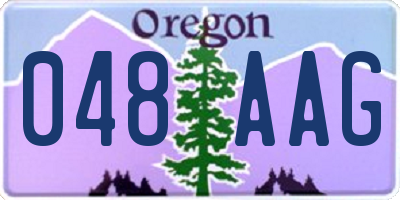 OR license plate 048AAG