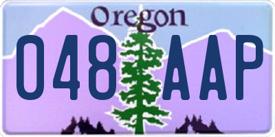 OR license plate 048AAP