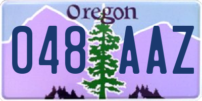 OR license plate 048AAZ