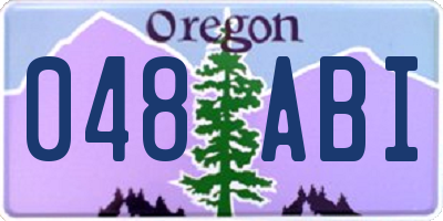 OR license plate 048ABI