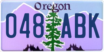 OR license plate 048ABK