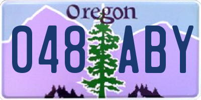 OR license plate 048ABY