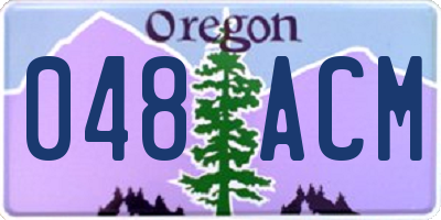 OR license plate 048ACM