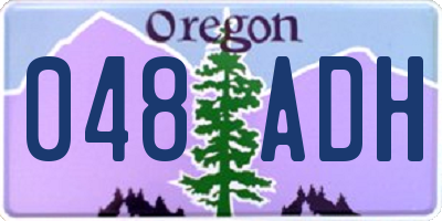 OR license plate 048ADH