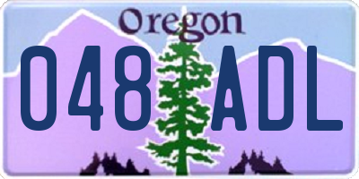 OR license plate 048ADL