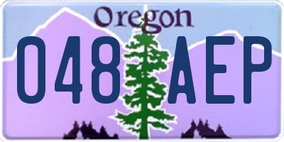 OR license plate 048AEP