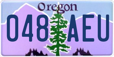 OR license plate 048AEU