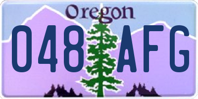 OR license plate 048AFG