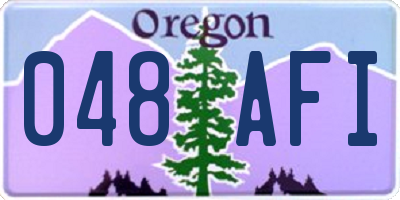 OR license plate 048AFI