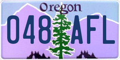 OR license plate 048AFL