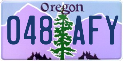 OR license plate 048AFY