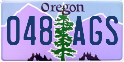 OR license plate 048AGS