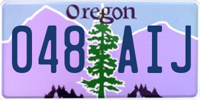 OR license plate 048AIJ
