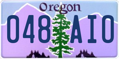 OR license plate 048AIO