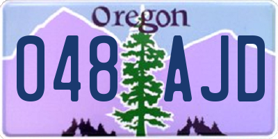 OR license plate 048AJD