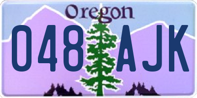 OR license plate 048AJK