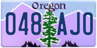 OR license plate 048AJO